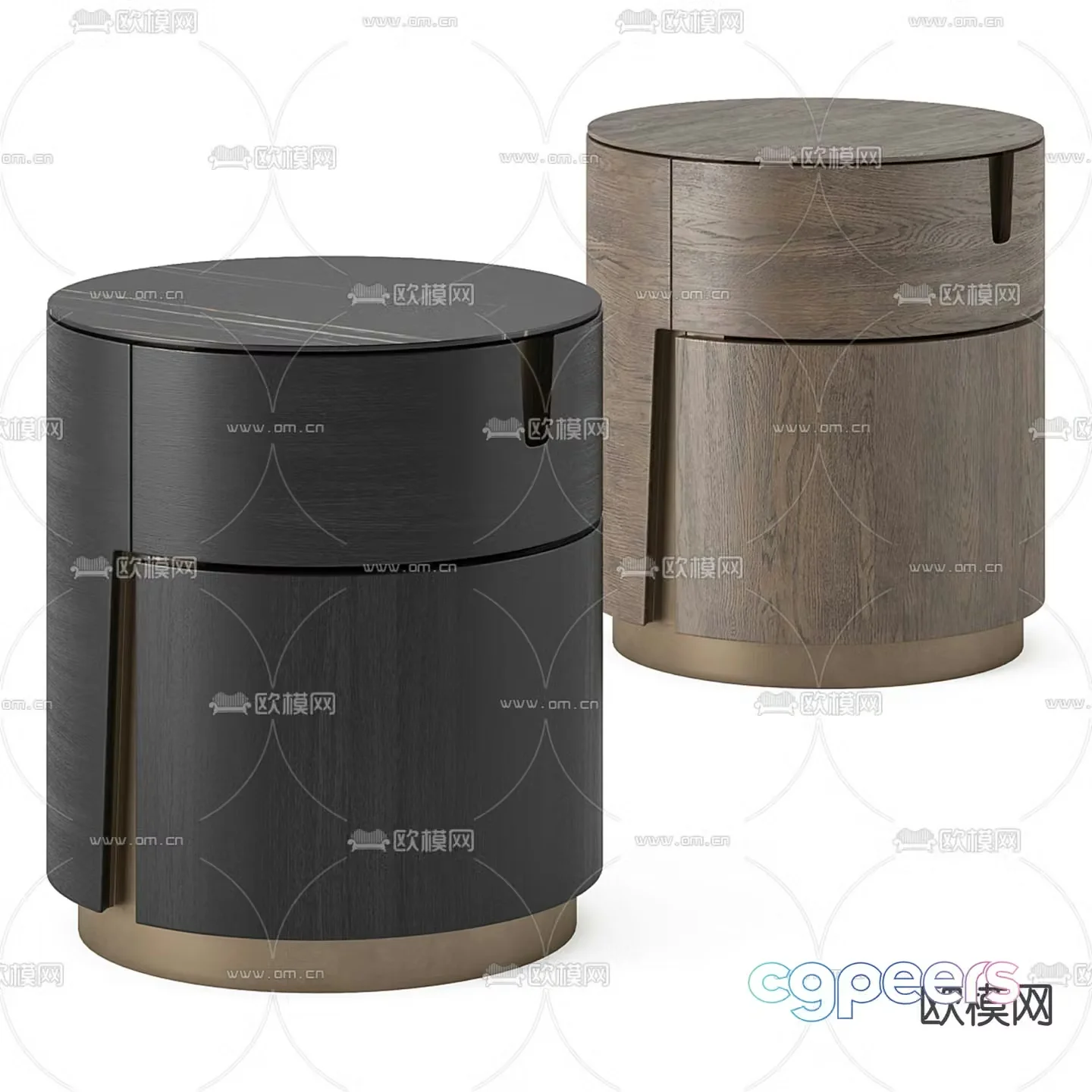 Porada round bedside table 3d model