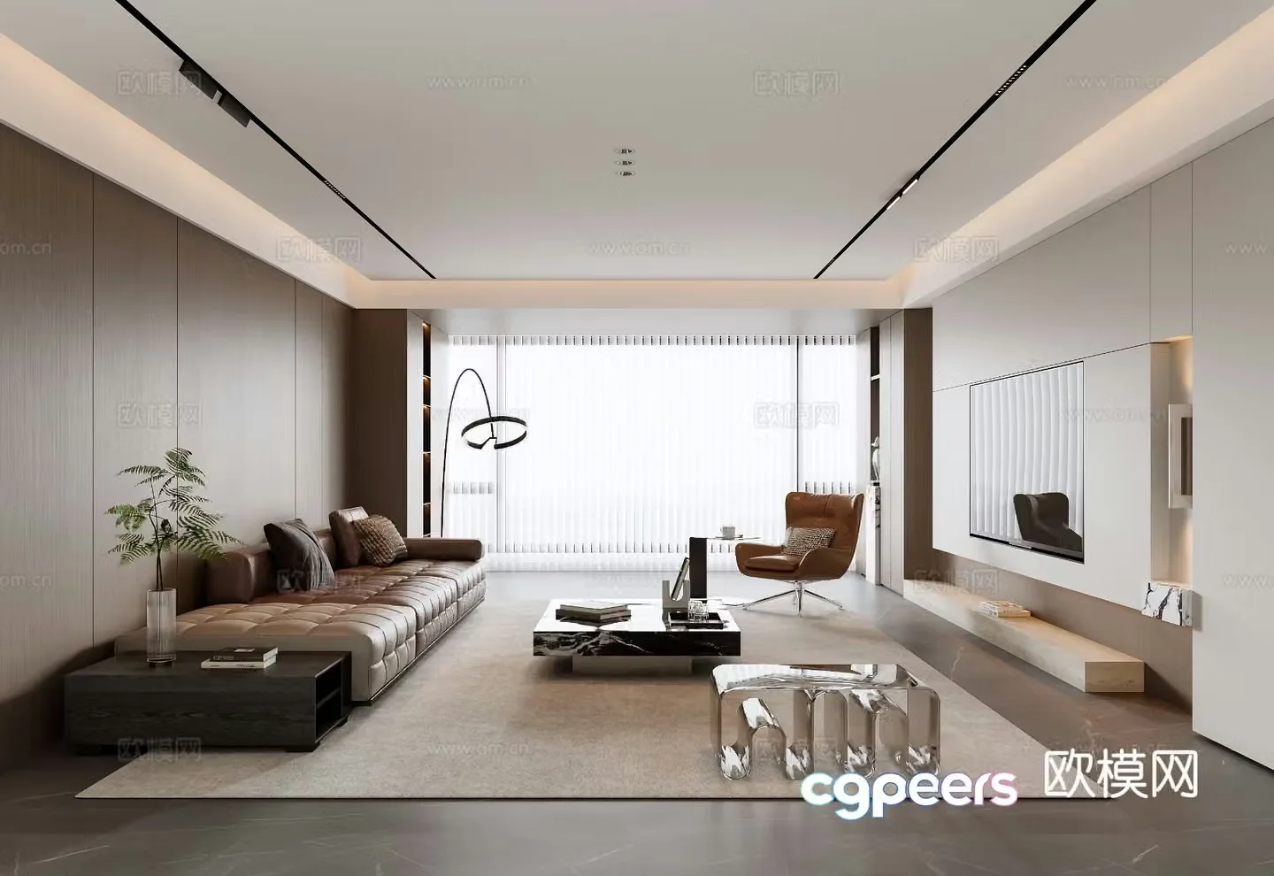 Italian living room 3d model