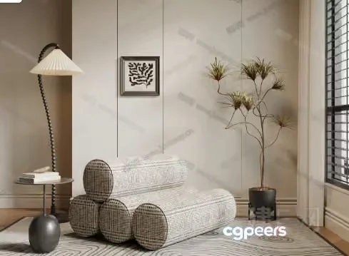 Modern Living Room 3D Model – 13738 – VRAY Render