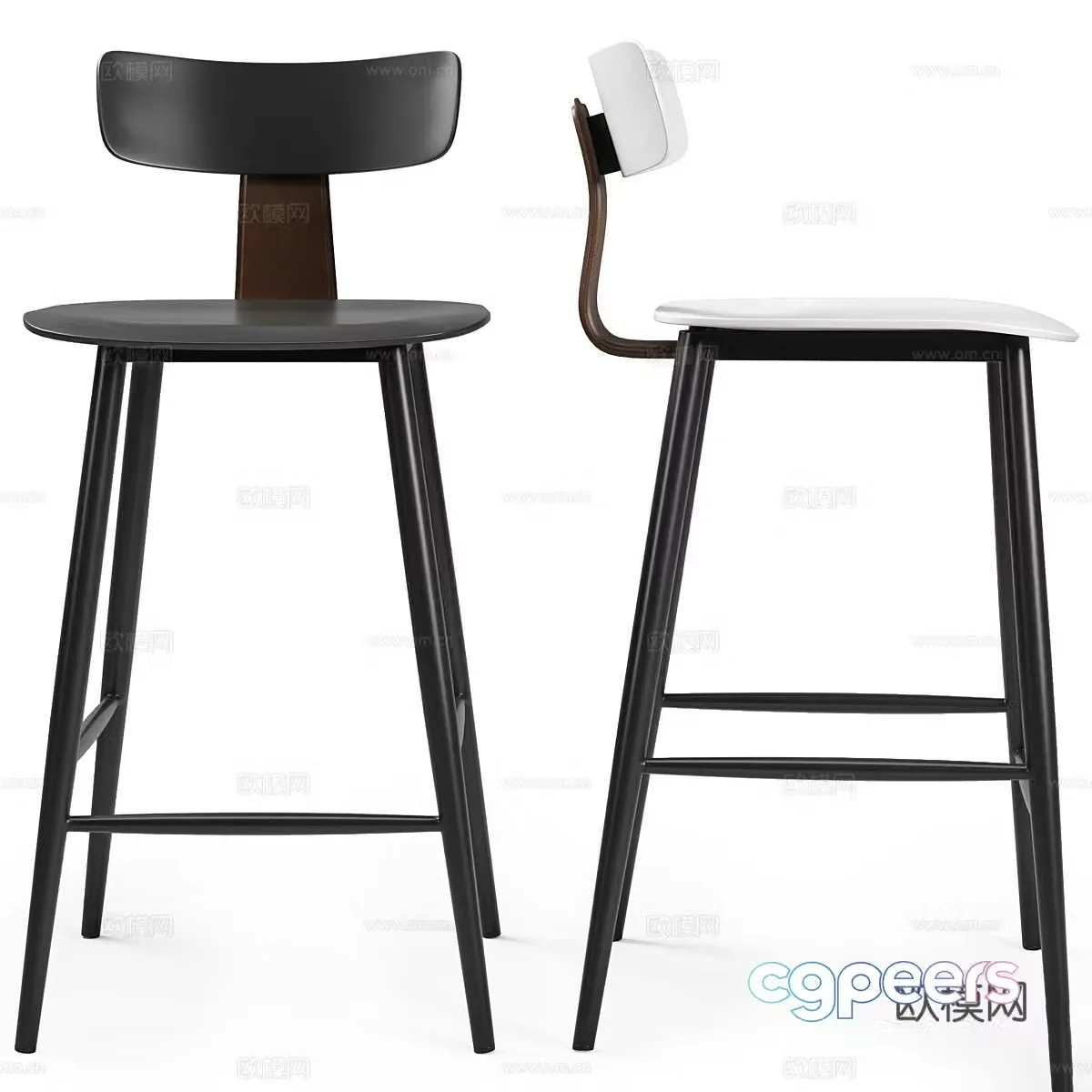 Modern Italian bar chair 3d model