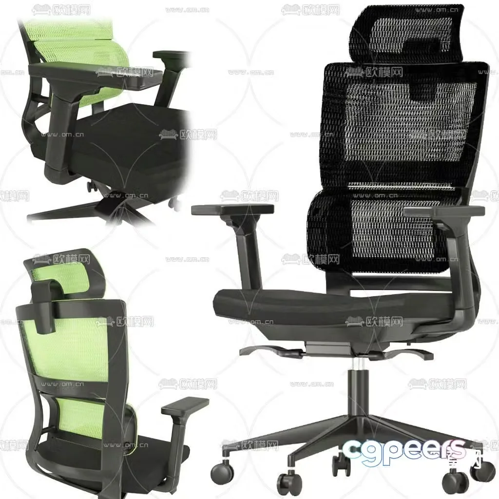 Office chair staff chair 3d model