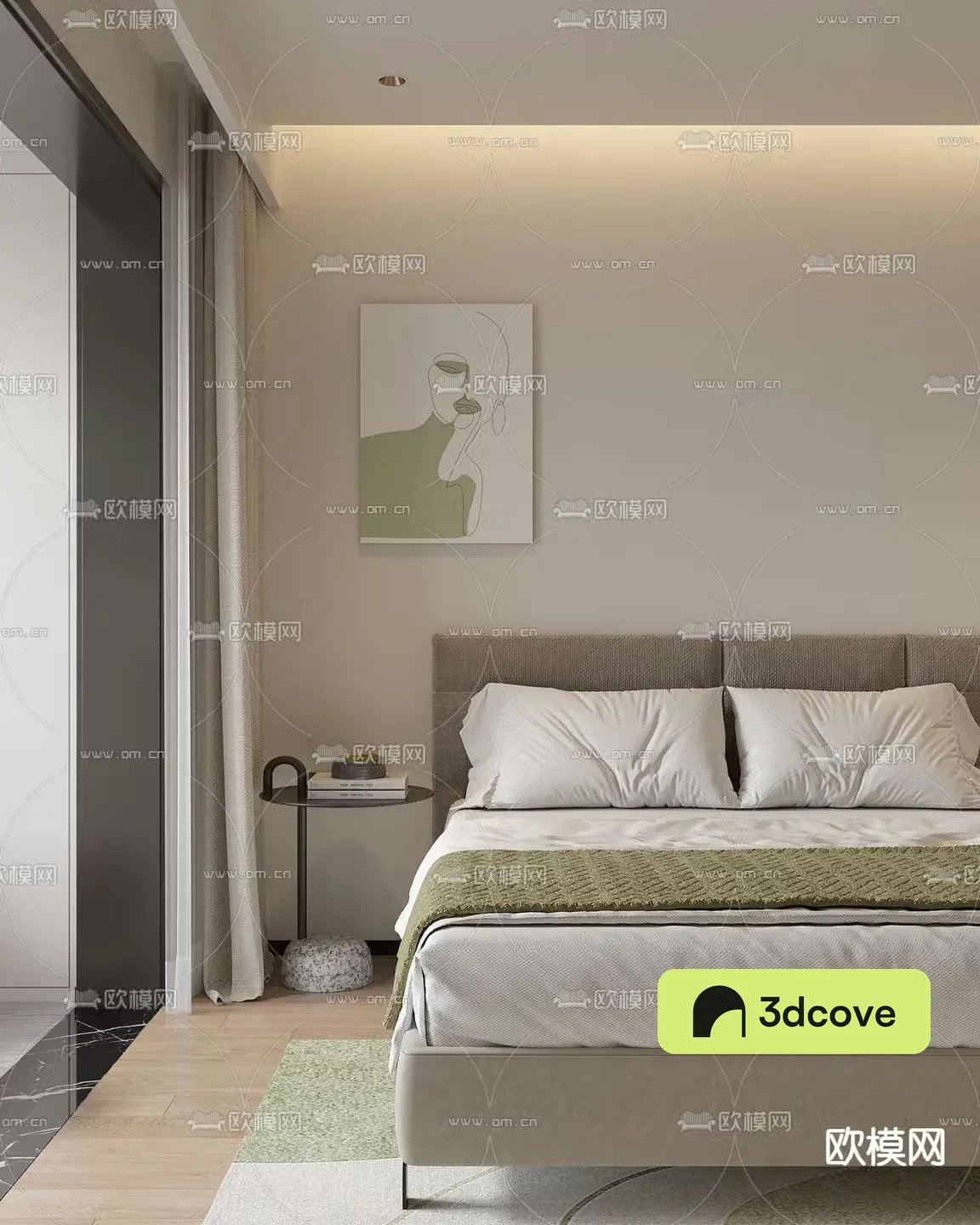 Modern double bed