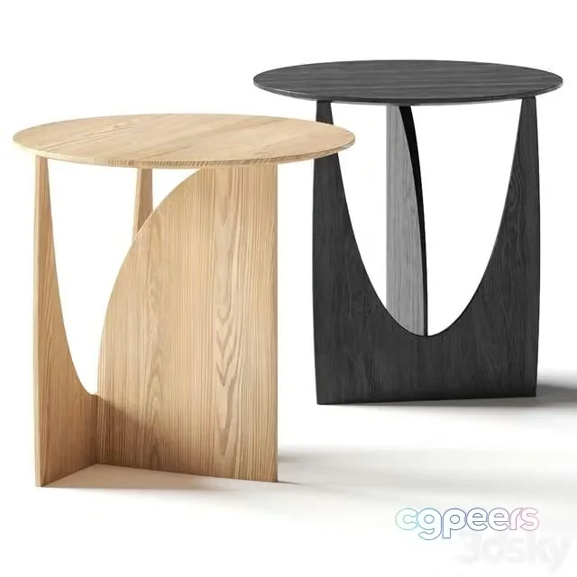 3ds Max Free – Ethnicraft Oak Geometric Coffee Tables