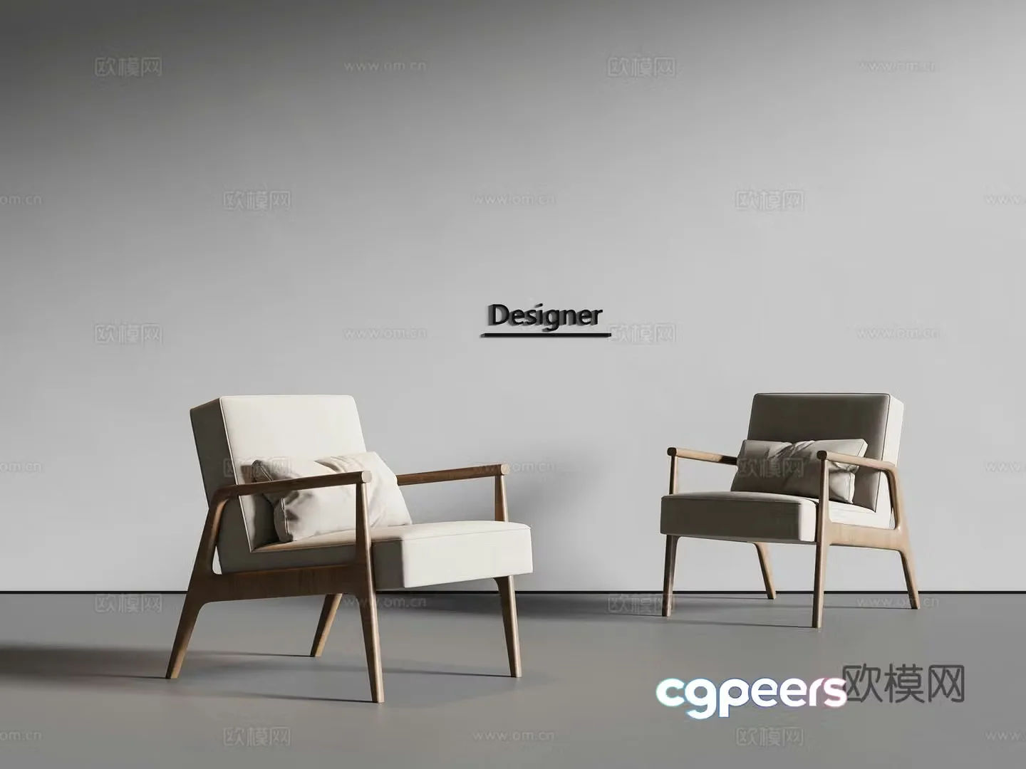 New Chinese Song style leisure chair sofa chair 3D model