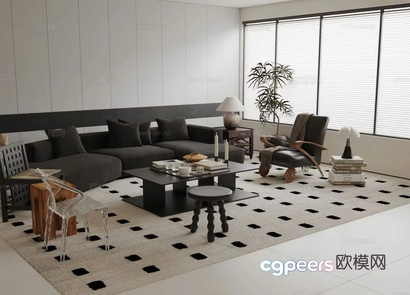 Medieval style sofa modular sofa 3d model