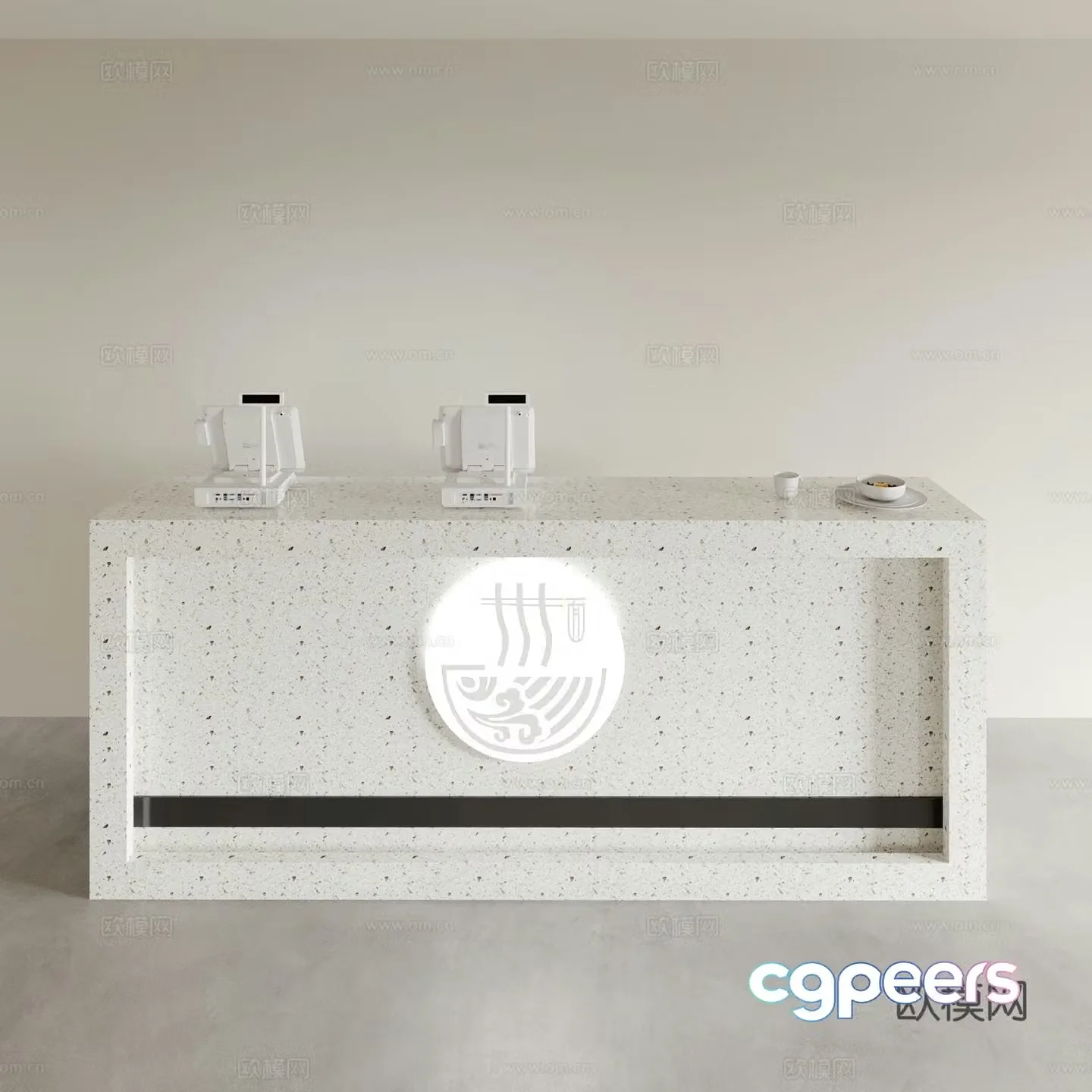 Store front desk Checkout front desk Payment desk 3D model