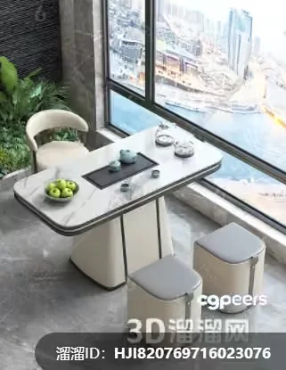 Modern Dining Area 3D Model – 9404 – VRAY Render