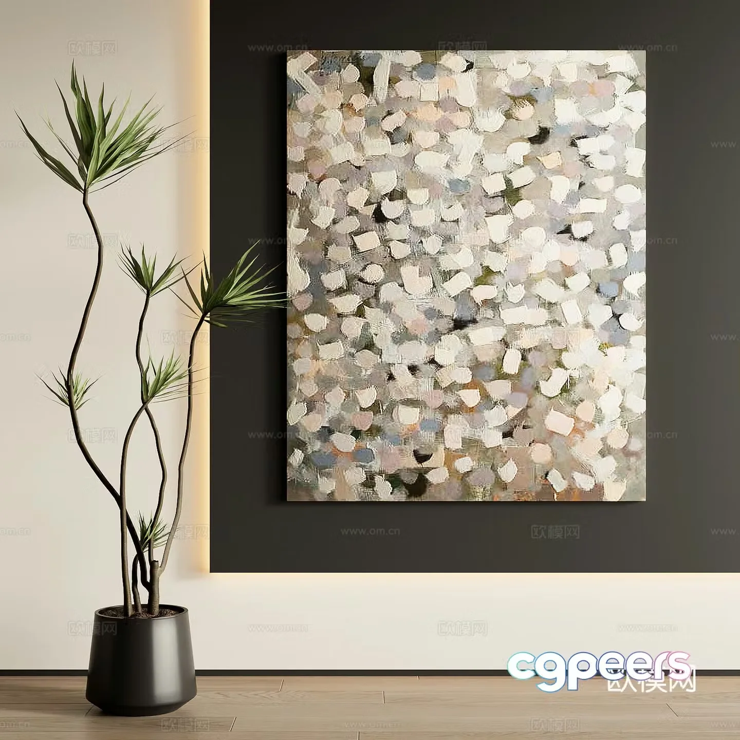 Wasabi wind decorative painting 3d model
