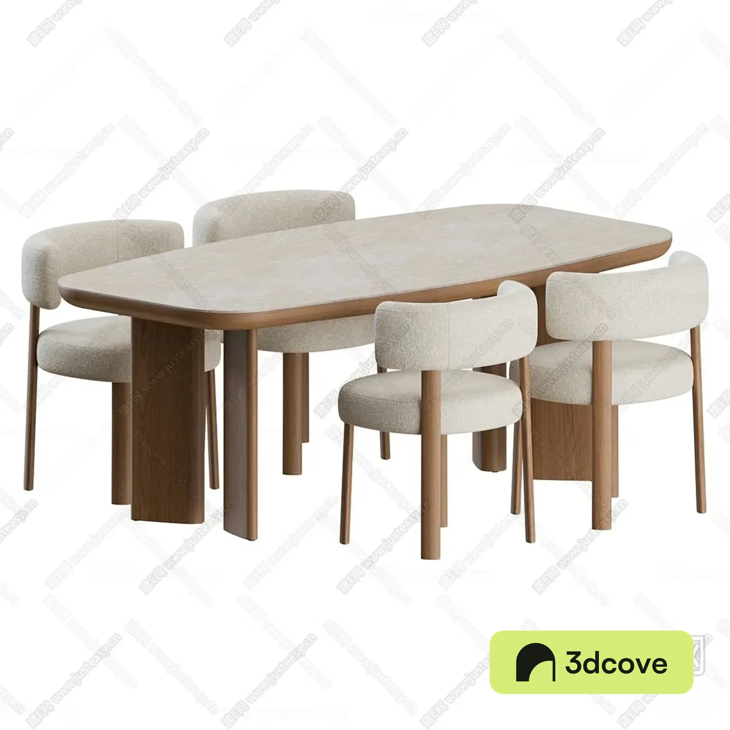 A Dining Table With Six Chairs