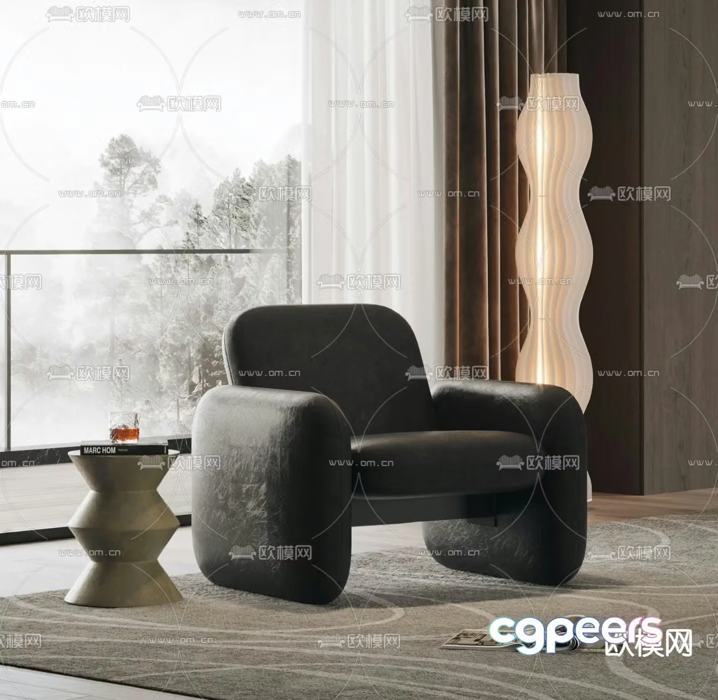 POLIFORM leisure chair sofa chair 3d model