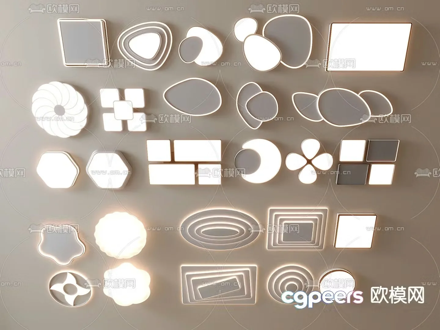 Minimalist ceiling lamp 3d model