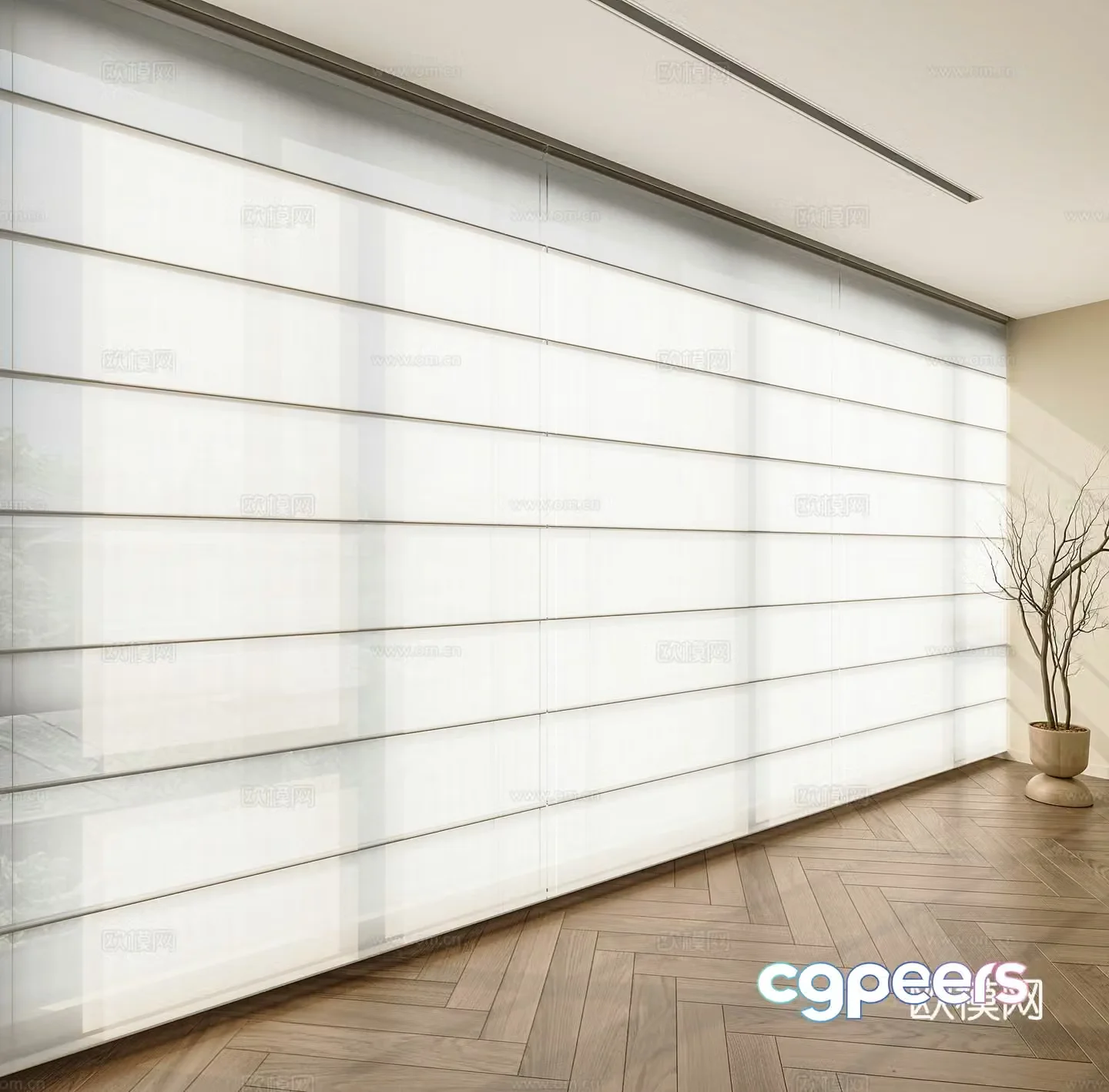 Modern curtain Shangri-laid curtain Roller curtain Roman curtain pull curtain Honeycomb curtain Dream curtain 3d model