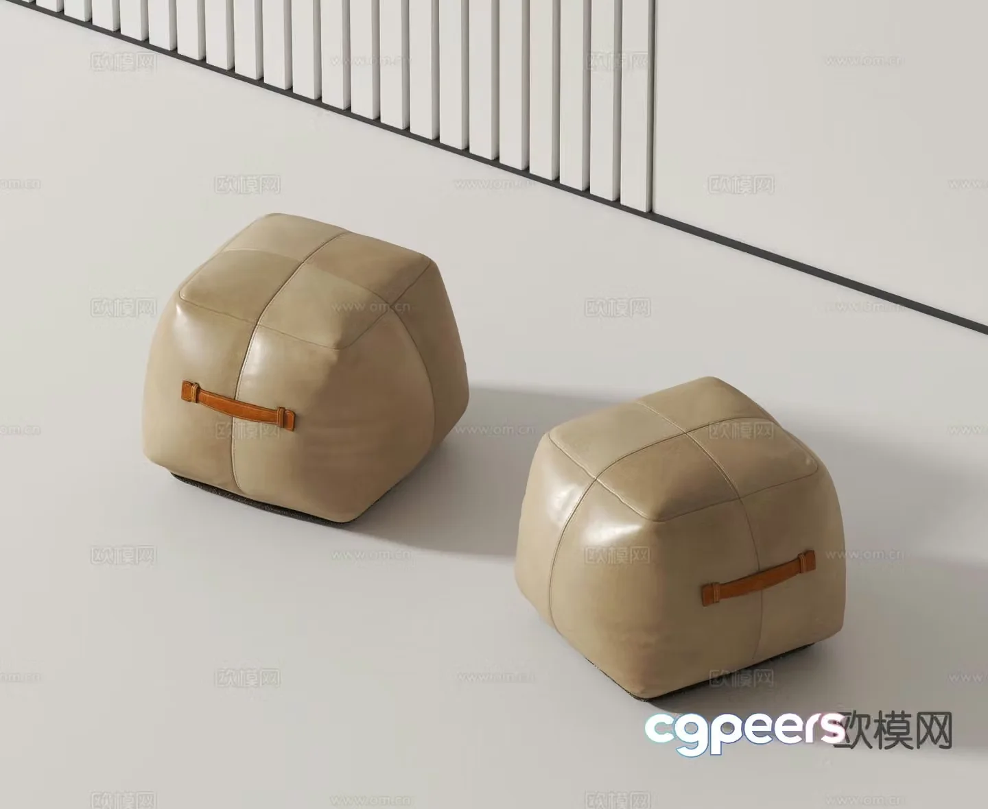 Modern low stool seat stool sofa stool 3d model