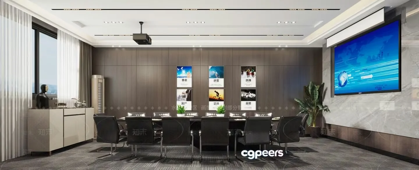 A Modern Conference Room 3D Model – 19549 – VRAY Render