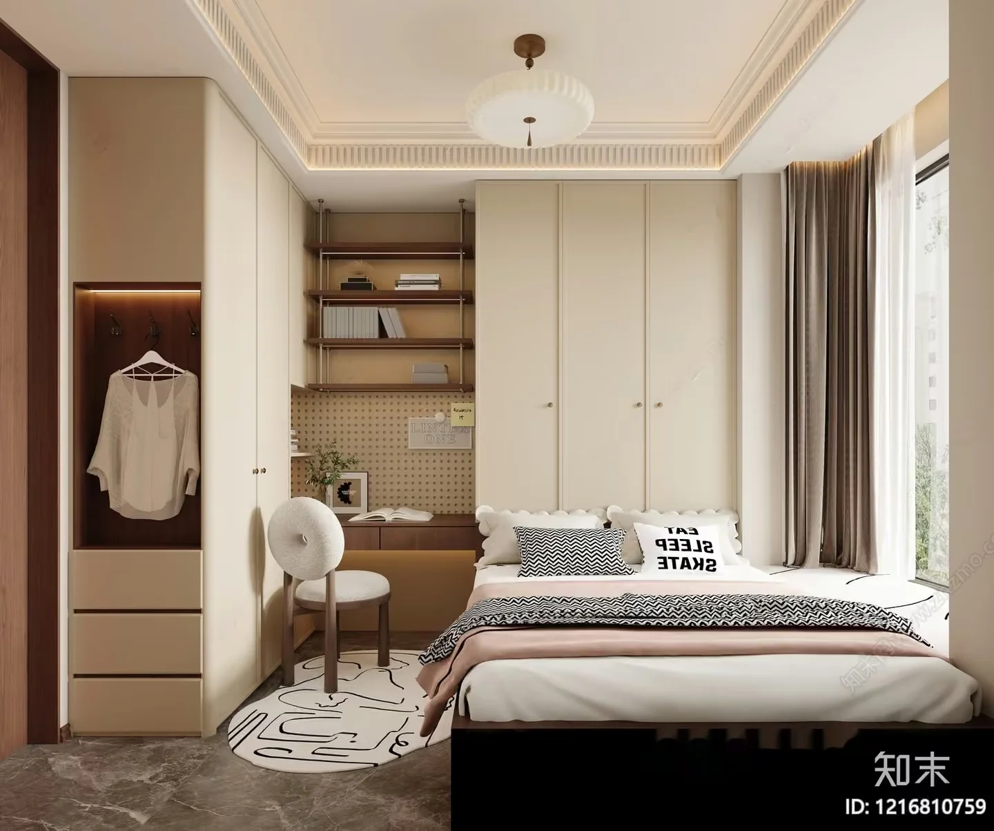 Cozy Bedroom 3D Model – 18075 – VRAY Render