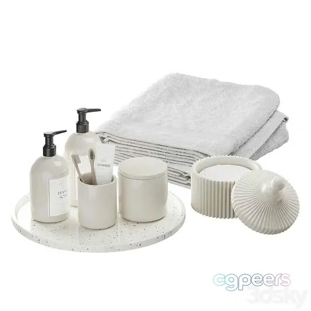 3ds Max Free – Bathroom decor set