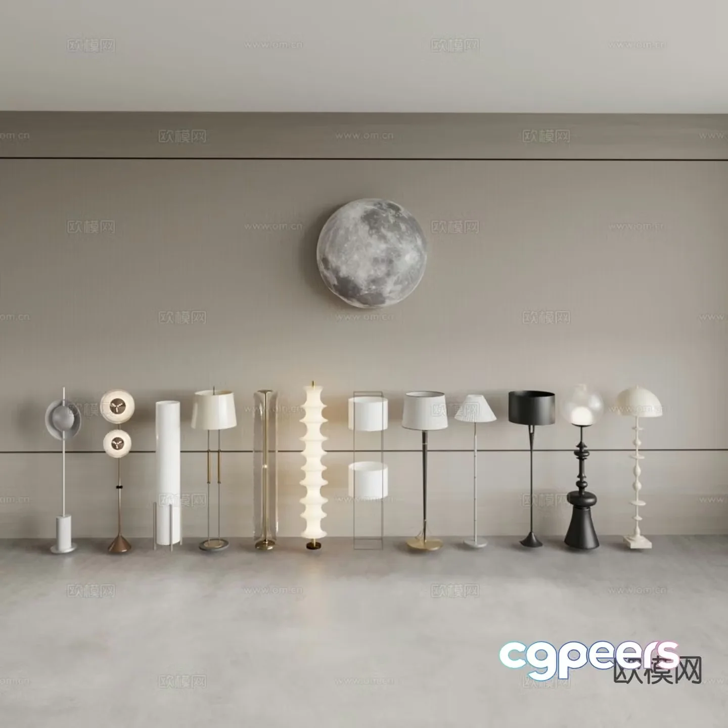 Creative floor lamp Art floor lamp 3d model