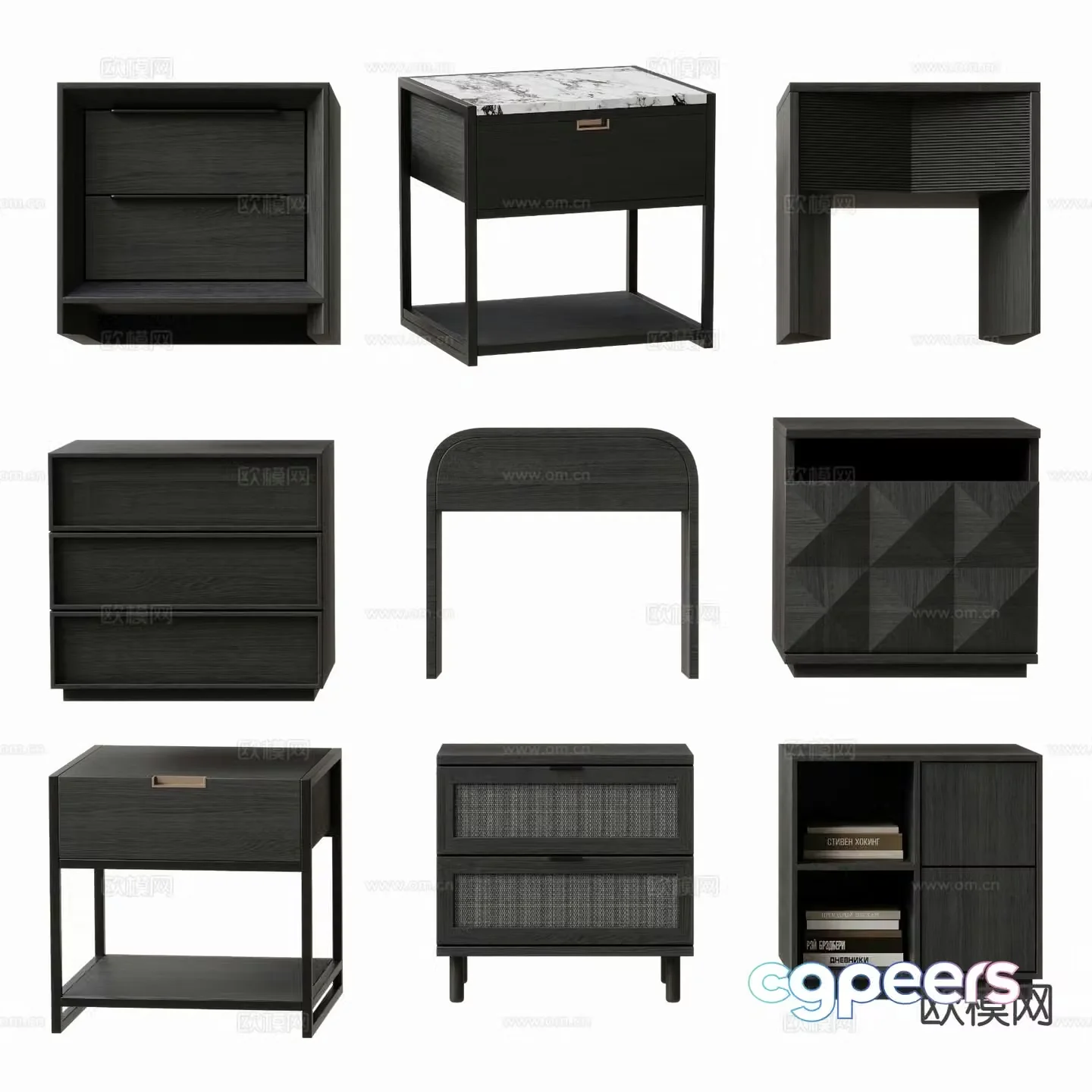 Modern bedside table 3d model