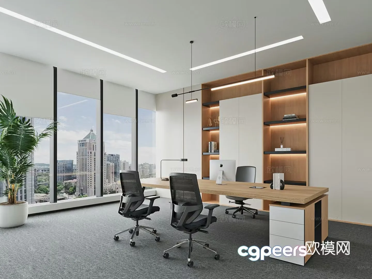 Modern manager office 3d model