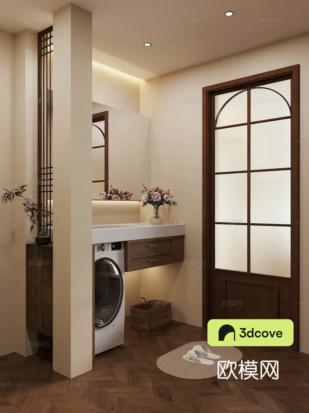 bathroom dry area New Chinese style bathroom dry area Bathroom cabinet Washing table