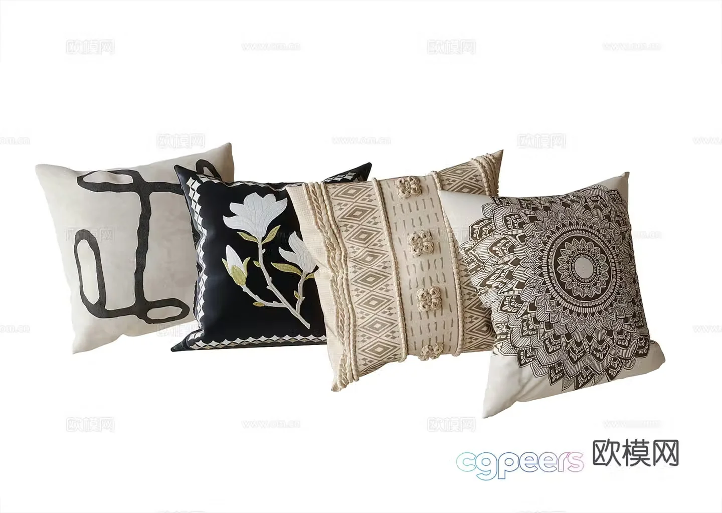 French pillow pillow 3d model