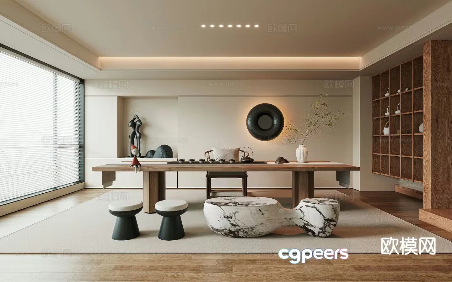 New Chinese tea room 3d model