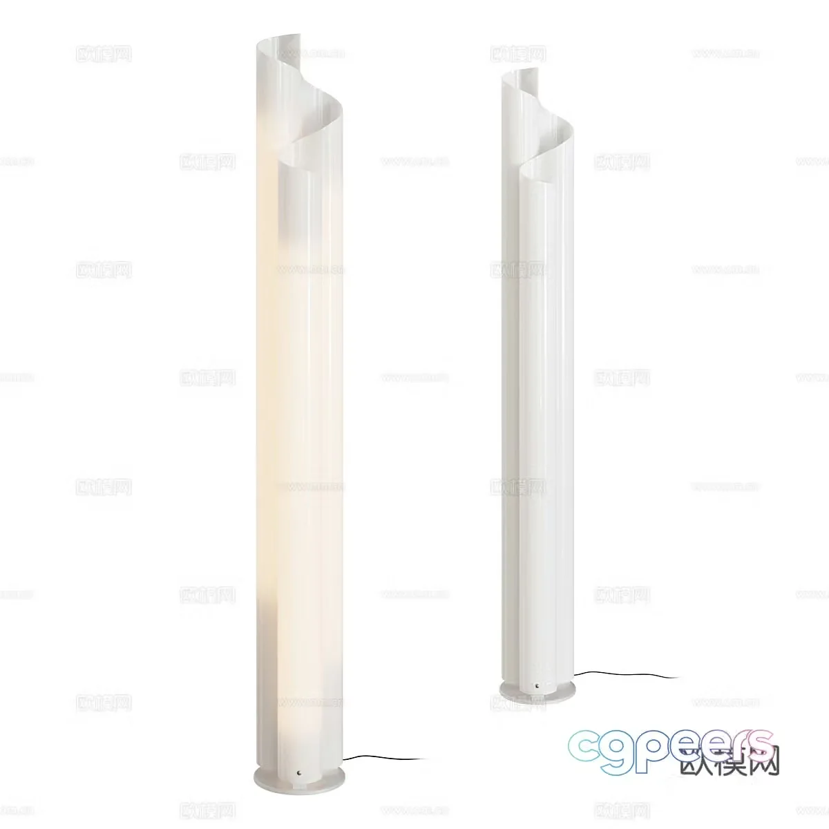 Simple floor lamp 3d model