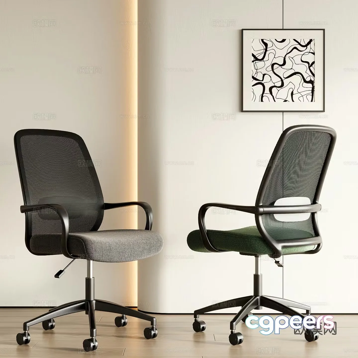 Modern office chair 3d model