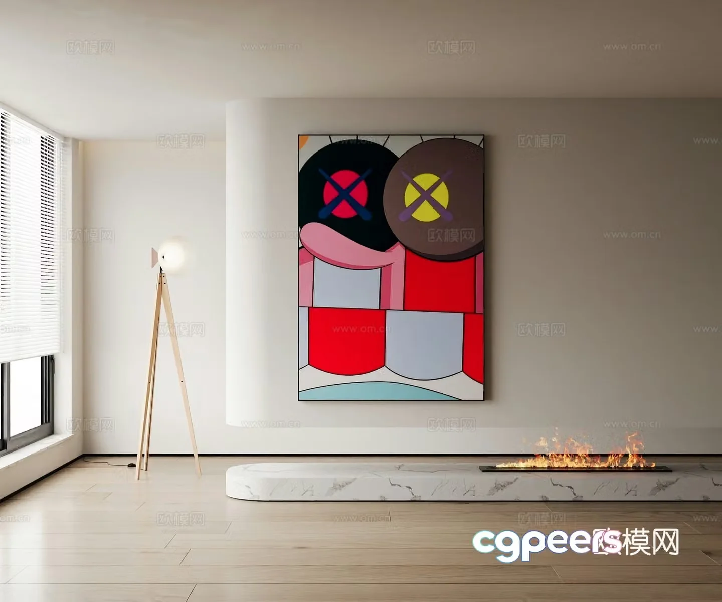 Modern decorative painting 3d model