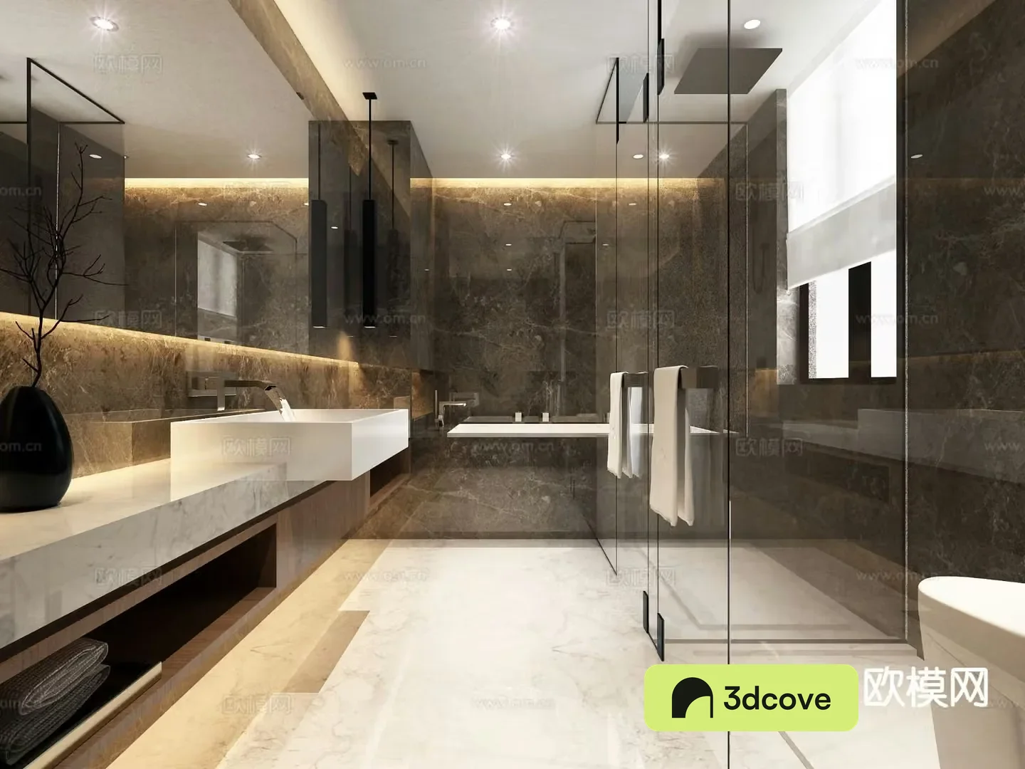Modern bathroom toilet