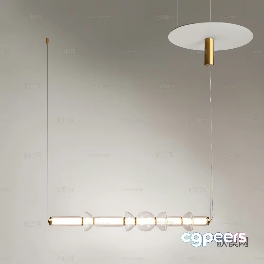 Modern restaurant chandeliers 3d model
