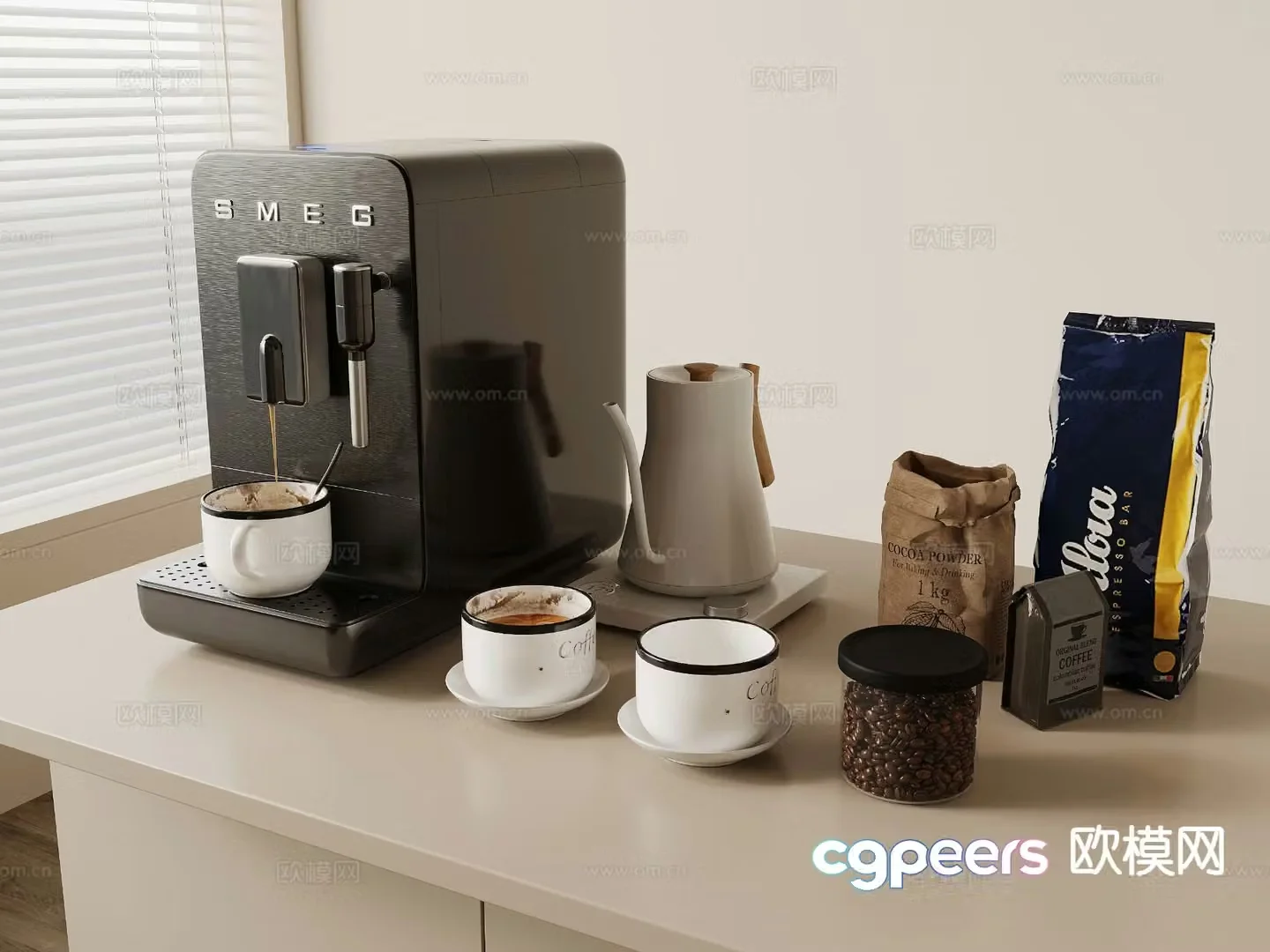 Modern coffee machine 3d model