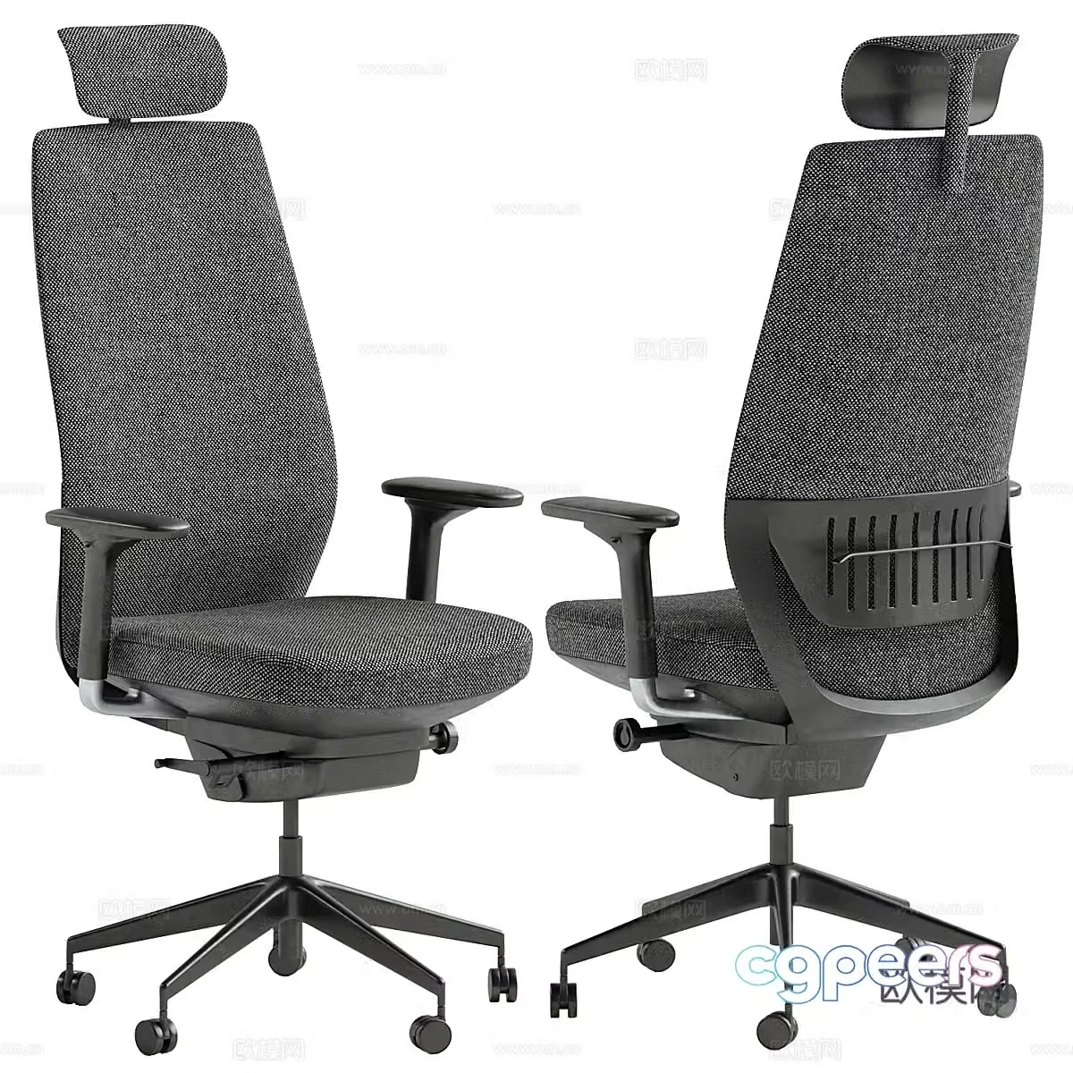 Modern office chair employee chair work chair employee chair staff chair e-sports chair rotating sliding 3d model
