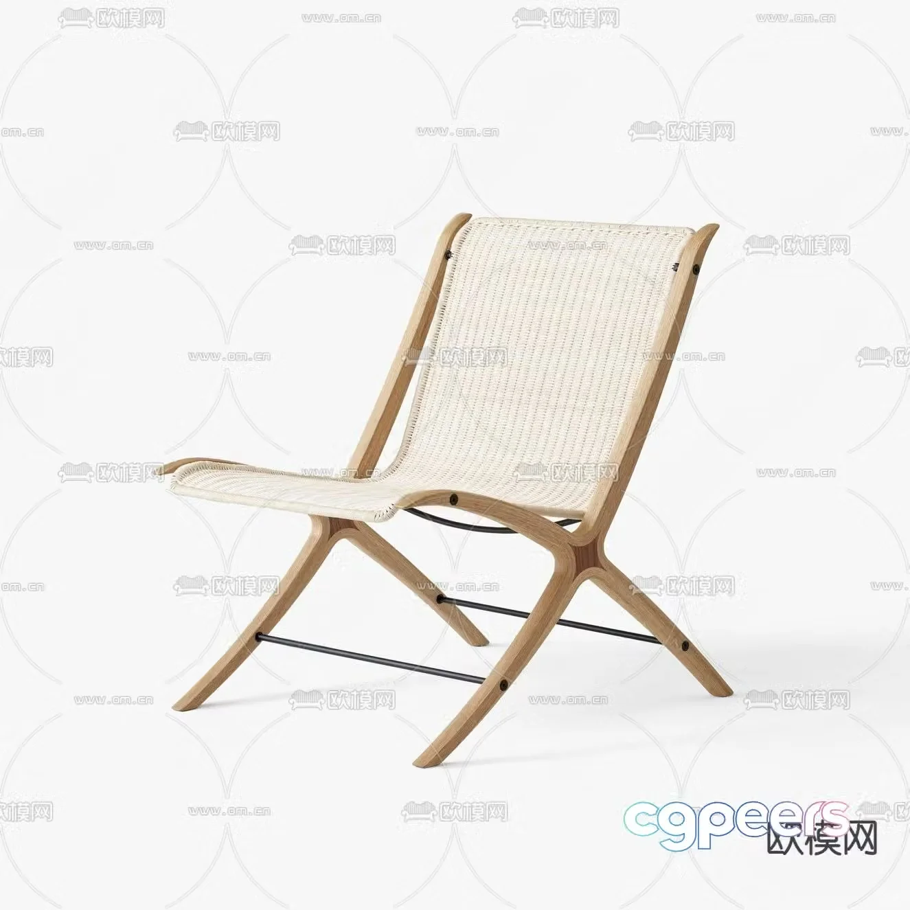 Outdoor chair rattan chair 3d model