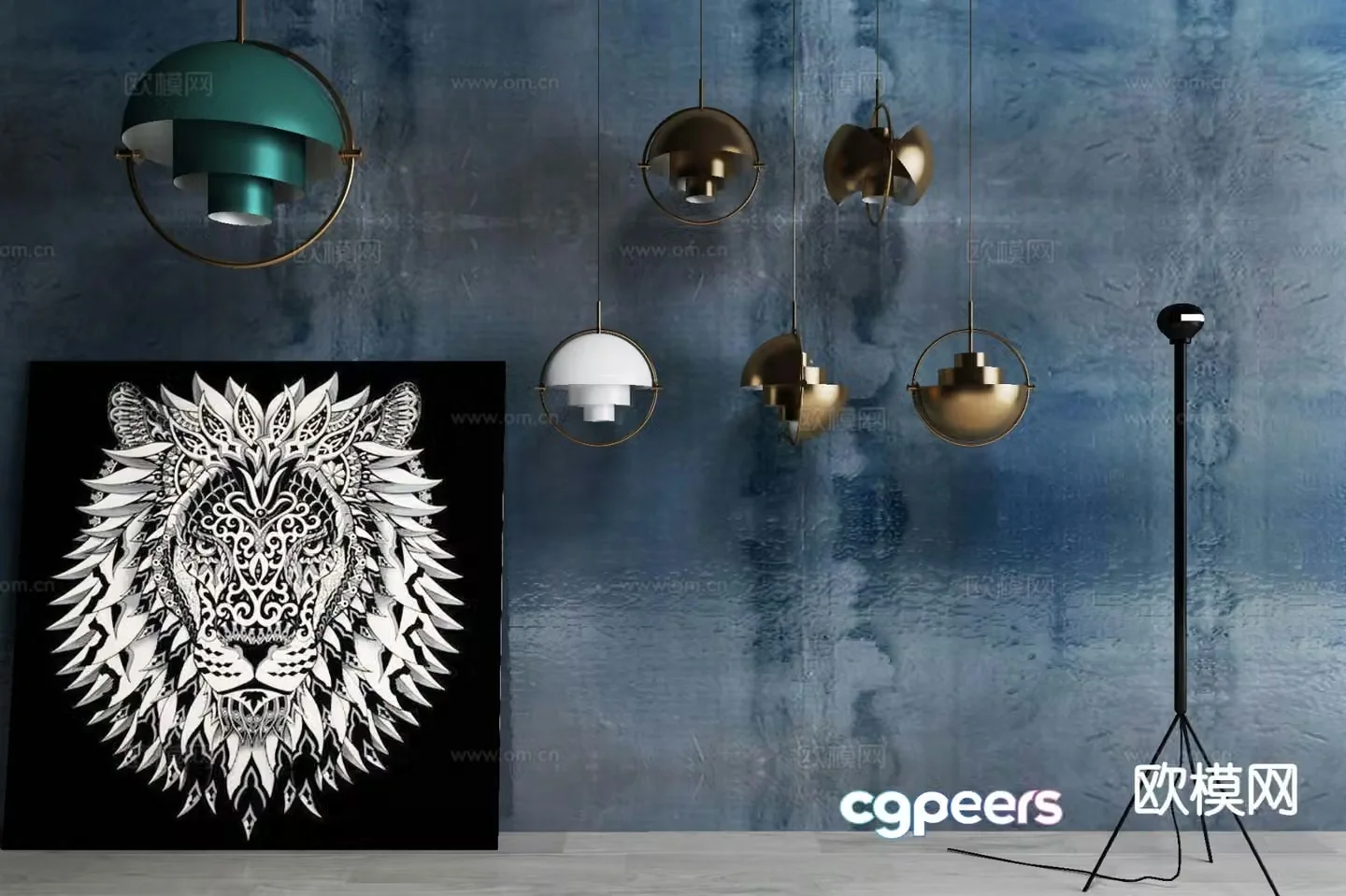 Light luxury chandelier art chandelier 3d model