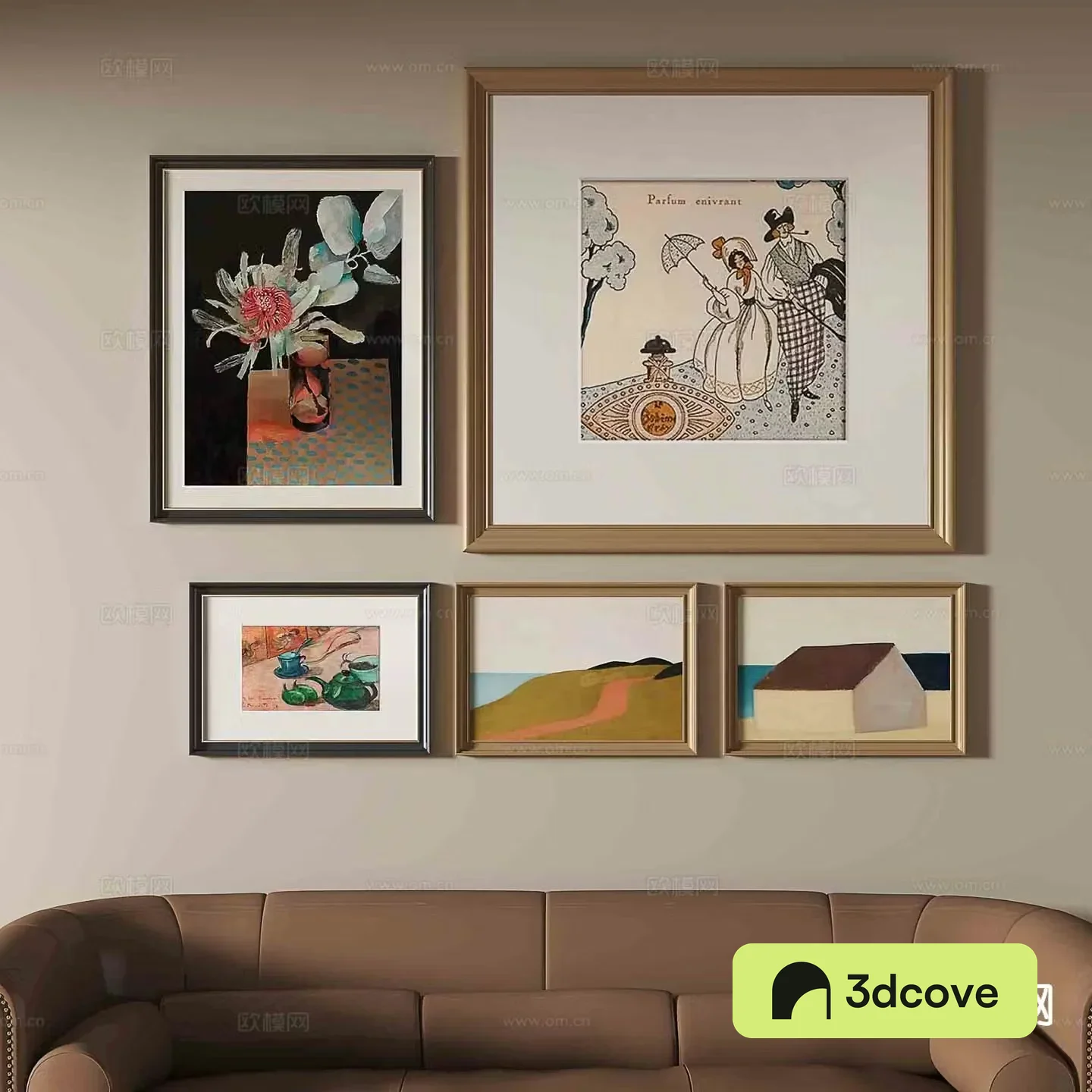 French figure painting abstract painting decorative painting