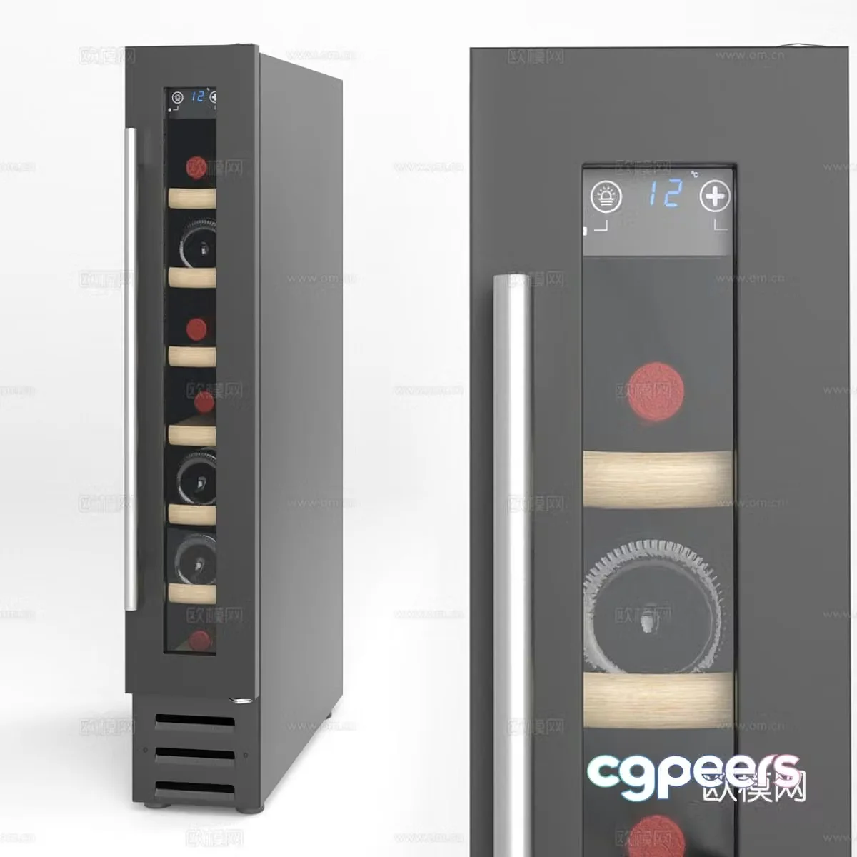 Extremely narrow wine cabinet Constant temperature wine cabinet 3D model