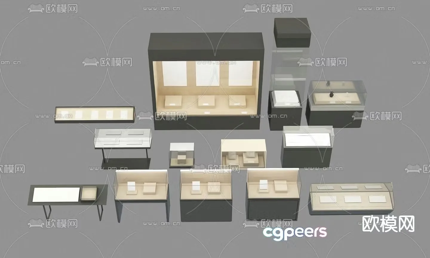 Cultural relic showcase display stand 3D model