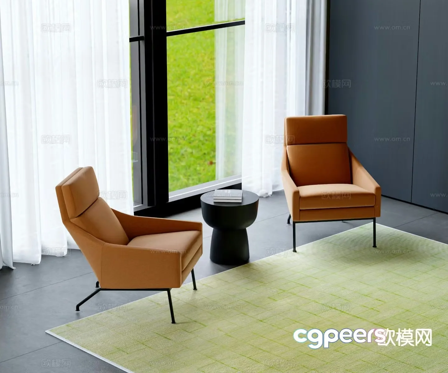 Modern sofa chair leisure chair 3d model