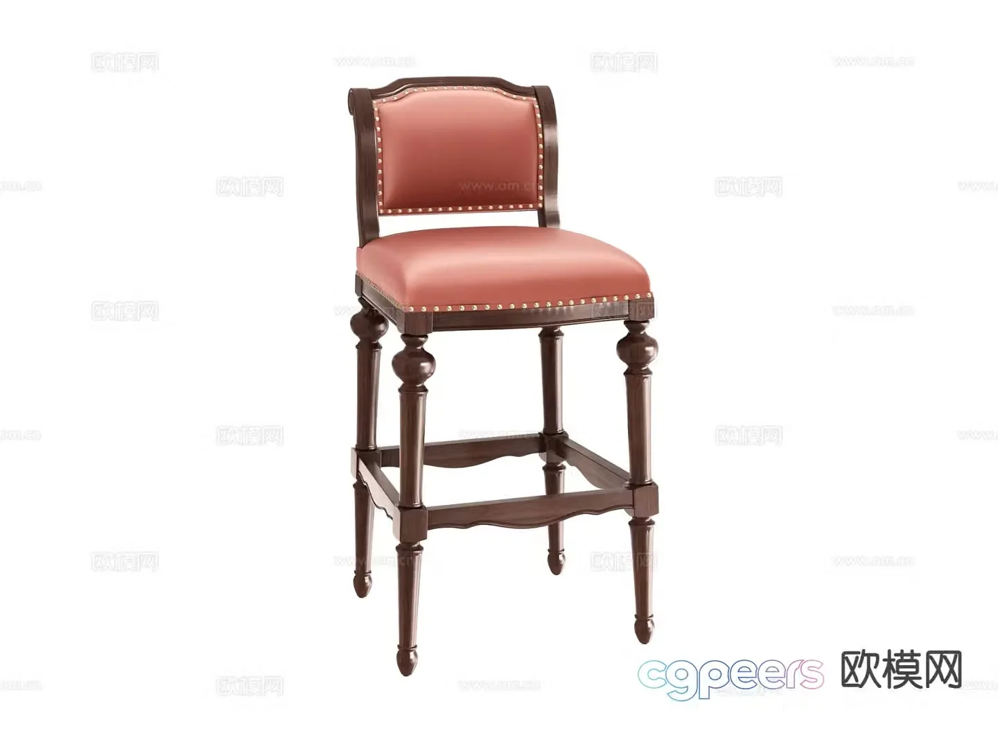 American bar stool bar stool 3d model