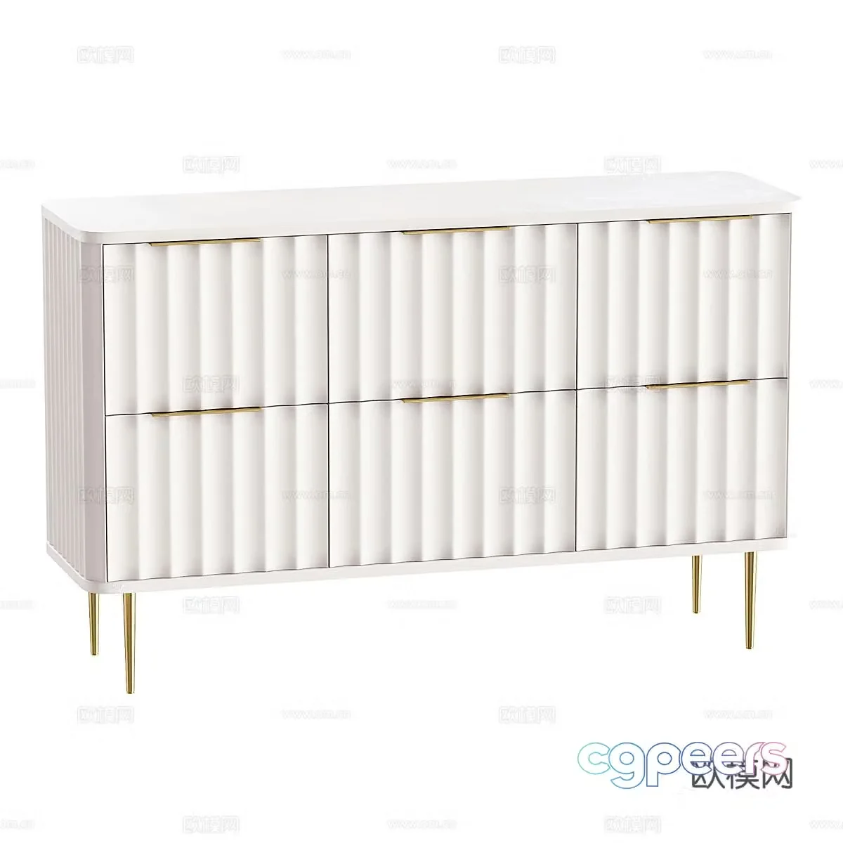Modern entryway cabinet 3d model