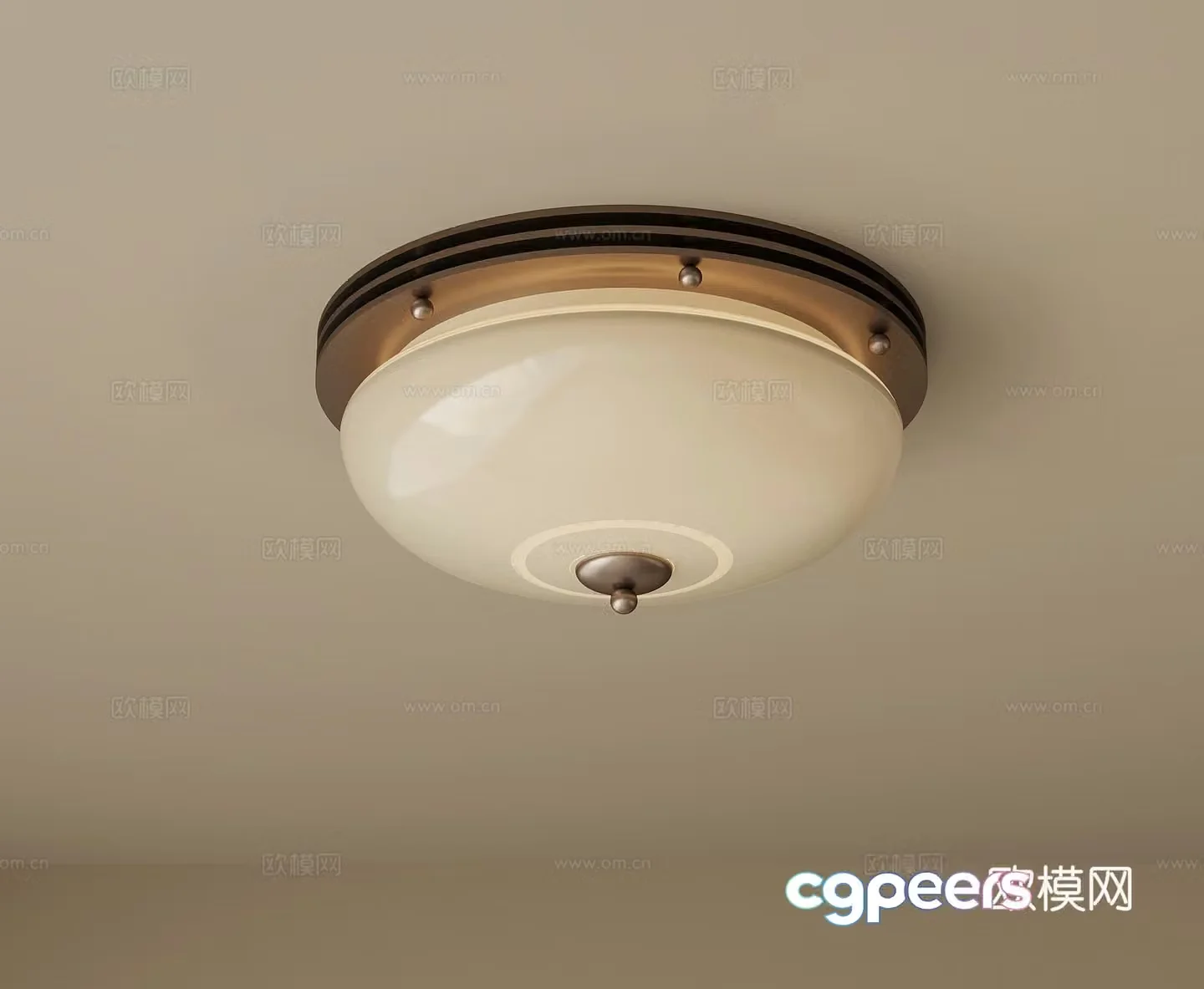 Middle-aged ceiling light 3D model