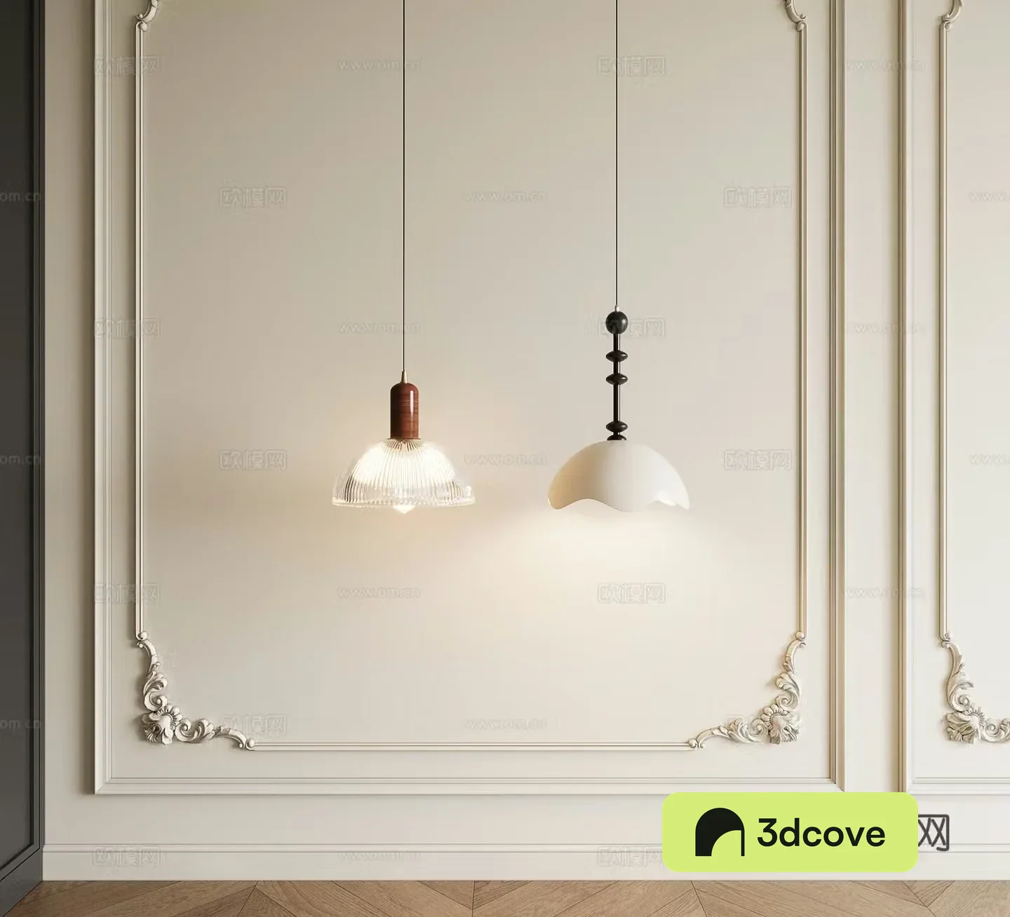 French bedside chandelier
