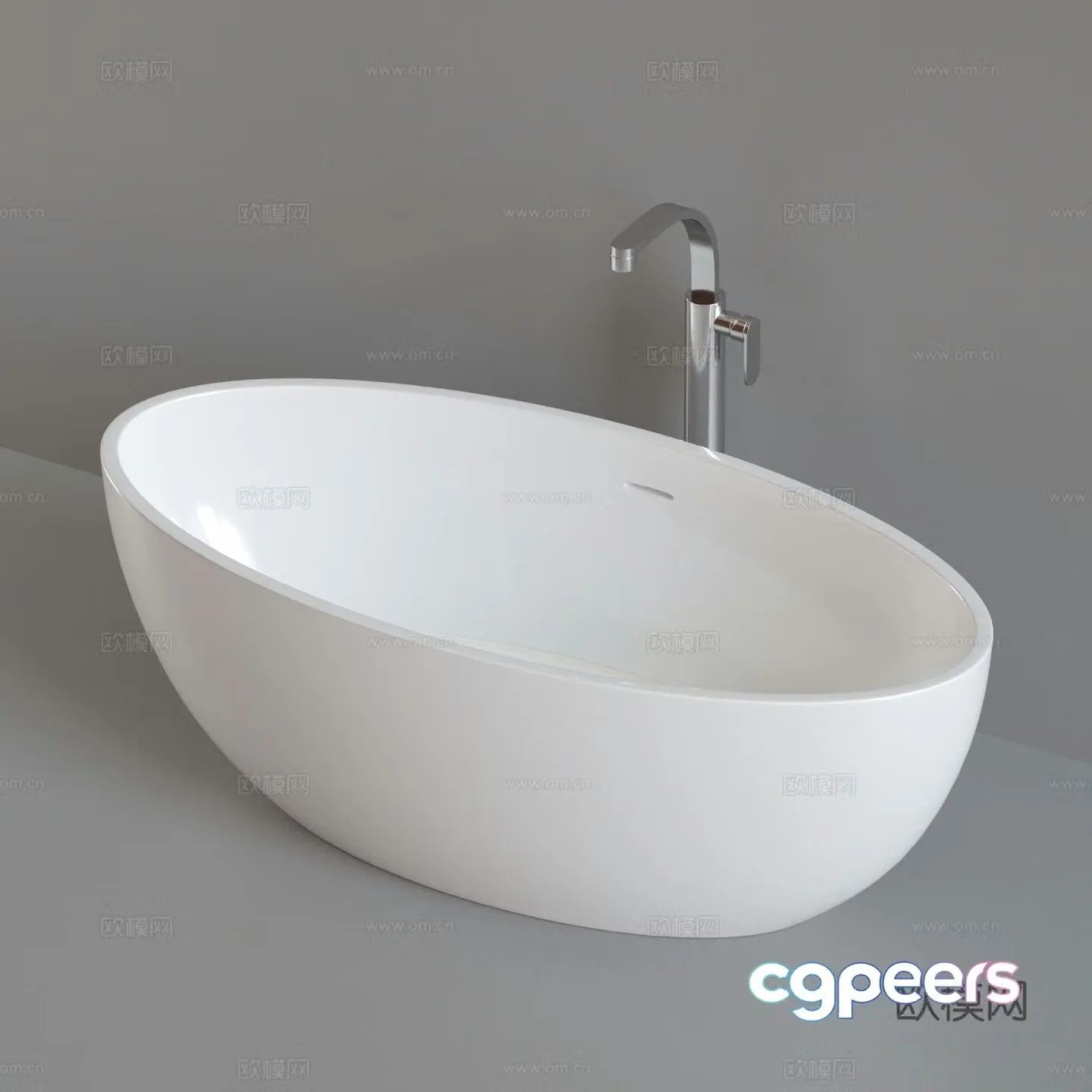 Bathtub washbasin 3d model