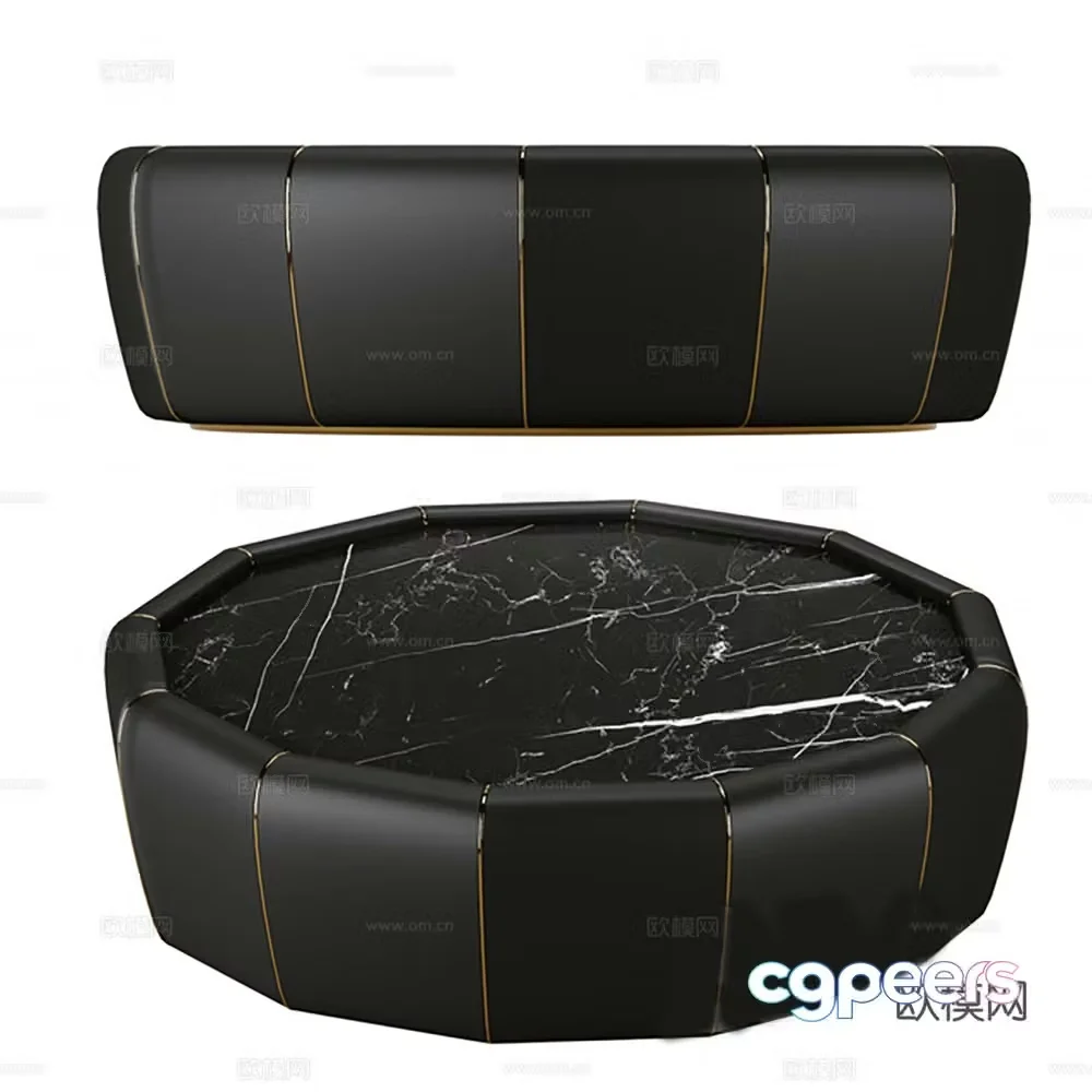 Coffee table table table round table 3D model