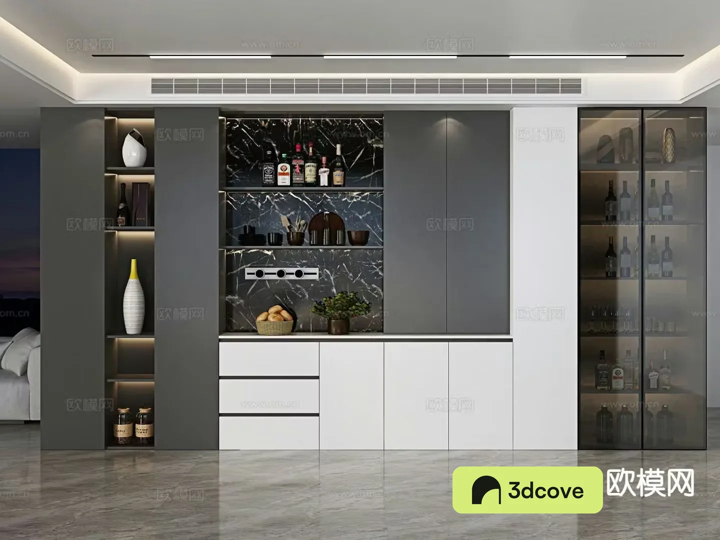 Modern sideboard wine cabinet