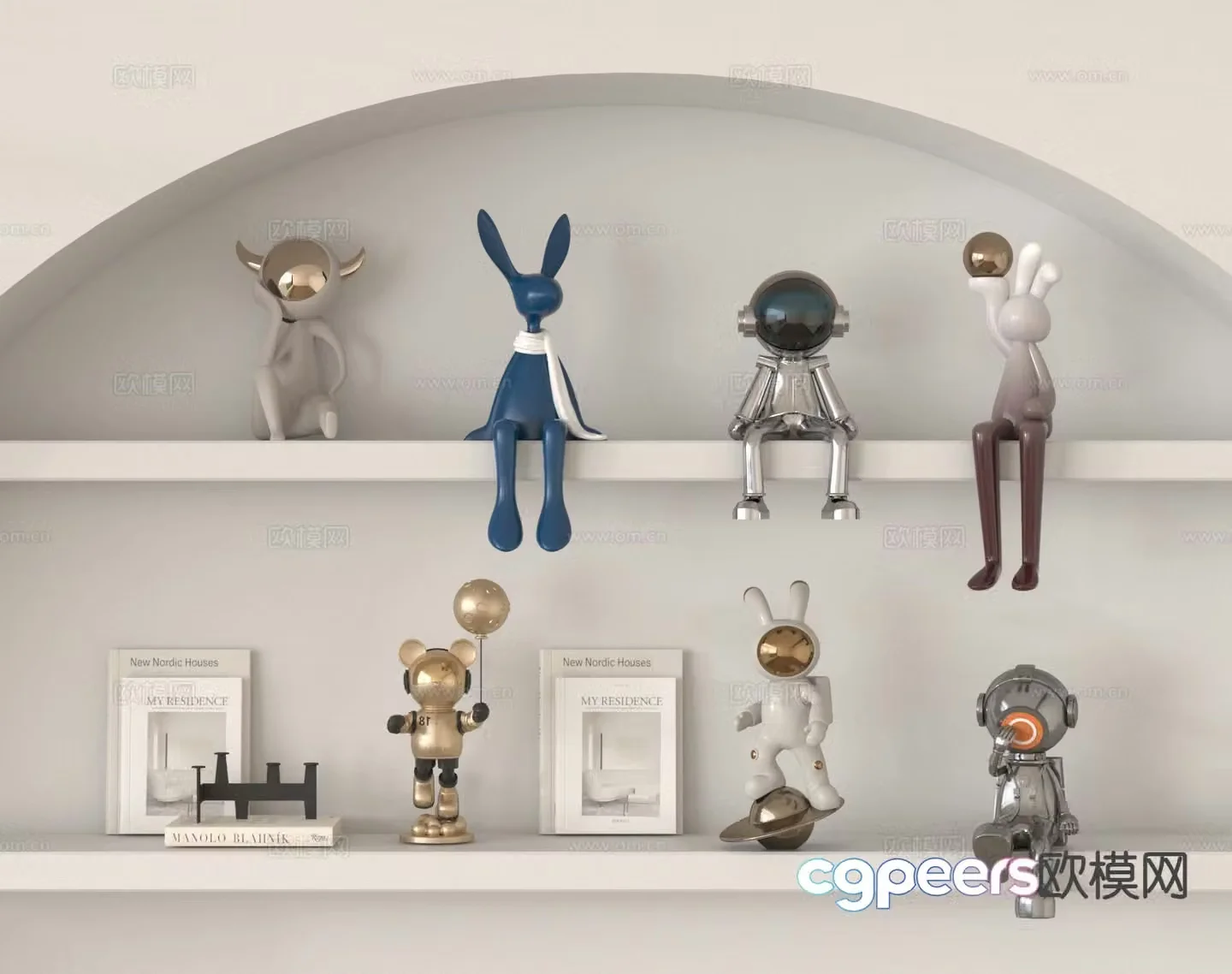 Cartoon Sculpture Doll Doll Ornament Rabbit Sculpture 3D Model