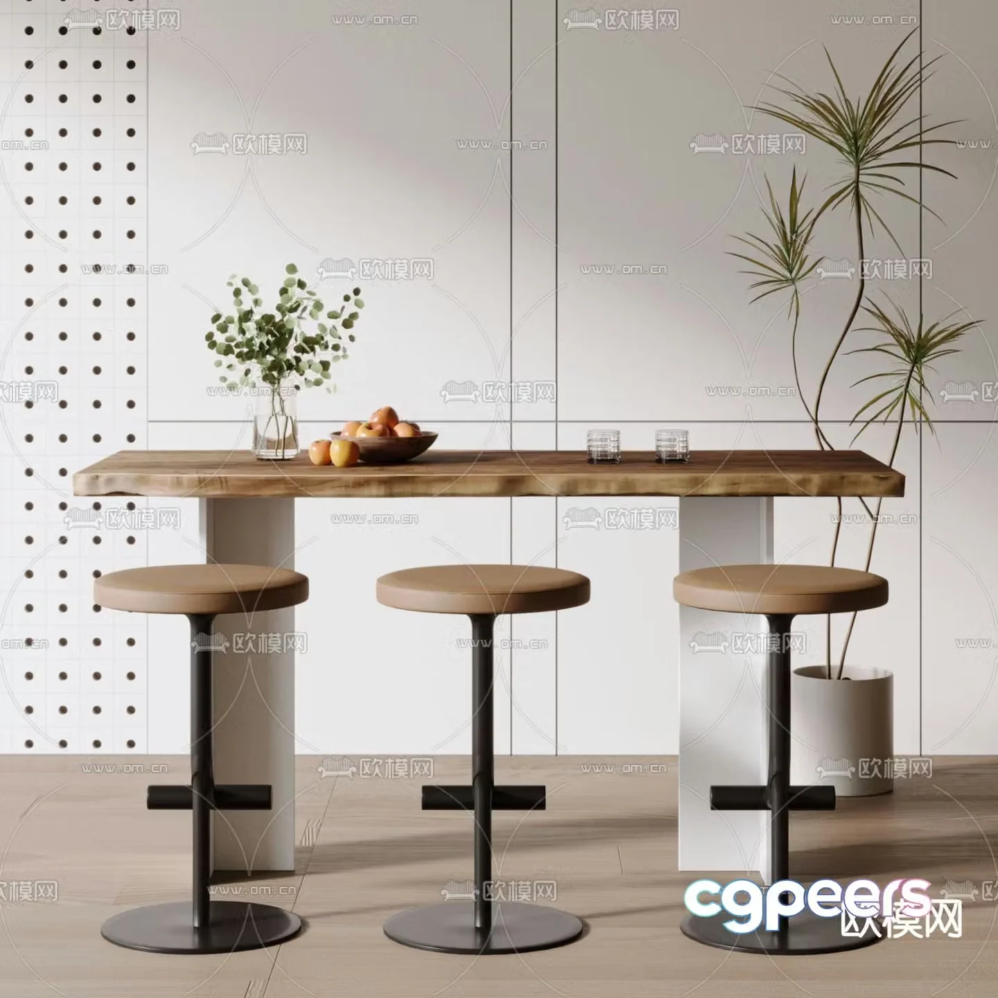Modern bar water bar 3d model
