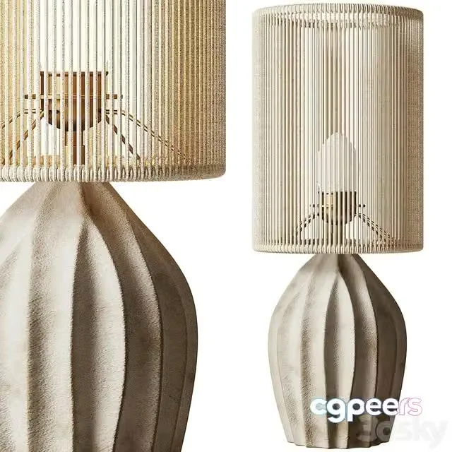 3ds Max Free – Ceramic lamp Orbe Lamp White Gres Ceramics
