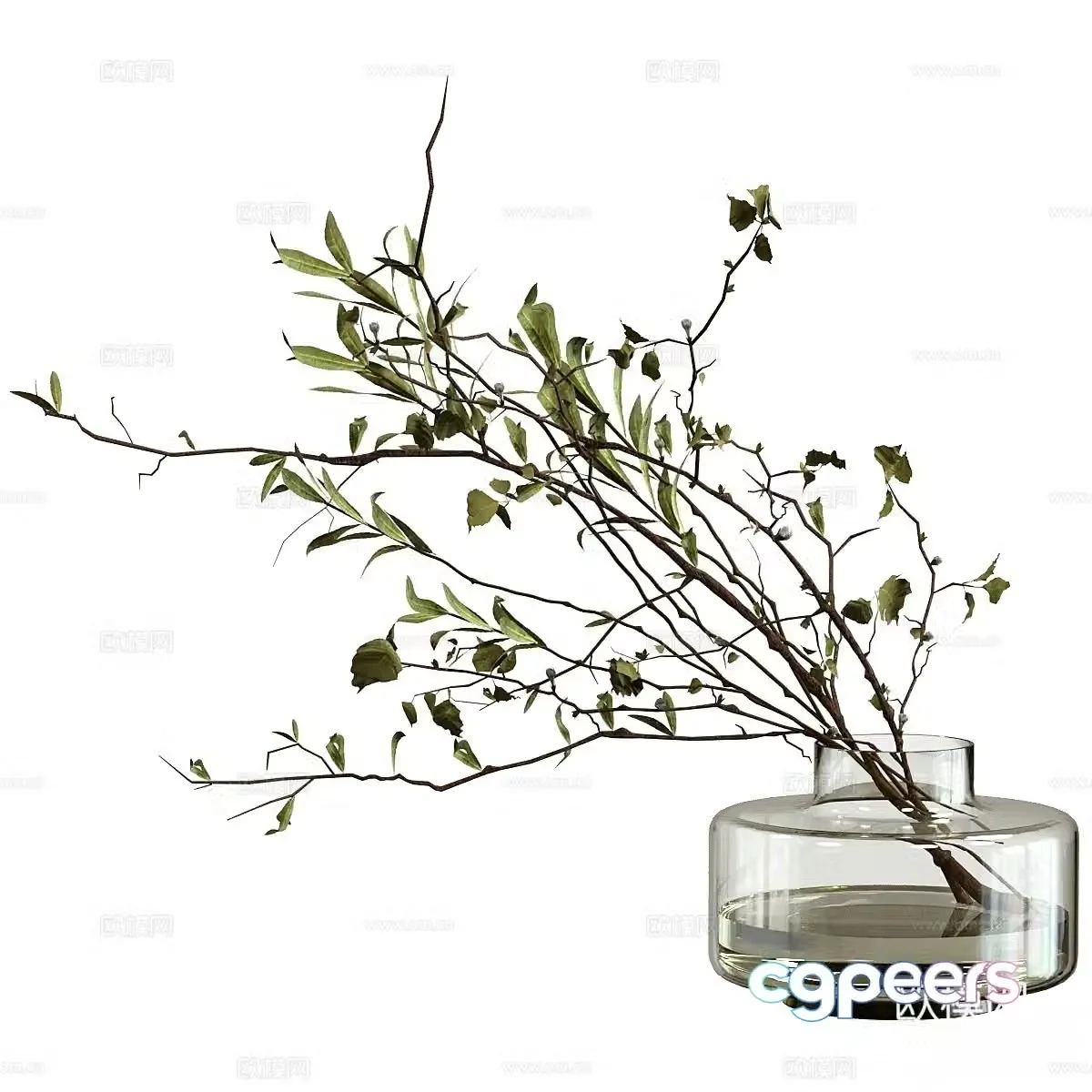New Chinese style vase floral arrangement flower arrangement 3d model